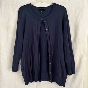 Navy Blue Ellen Tracy Cardigan
